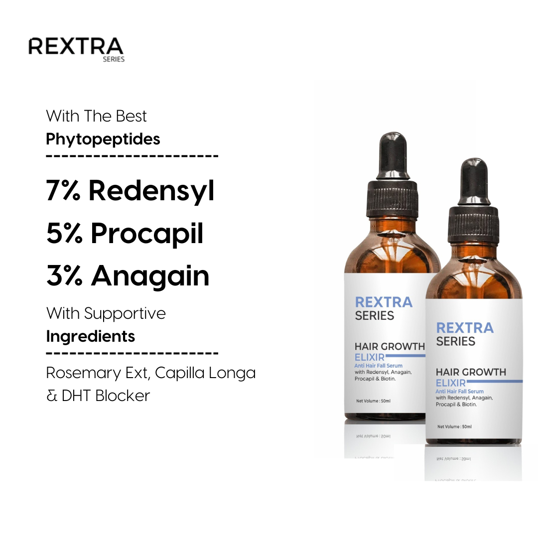 The Ultimate Hair Growth Elixir by Rextra Series | Powered by clinically studied ingredients